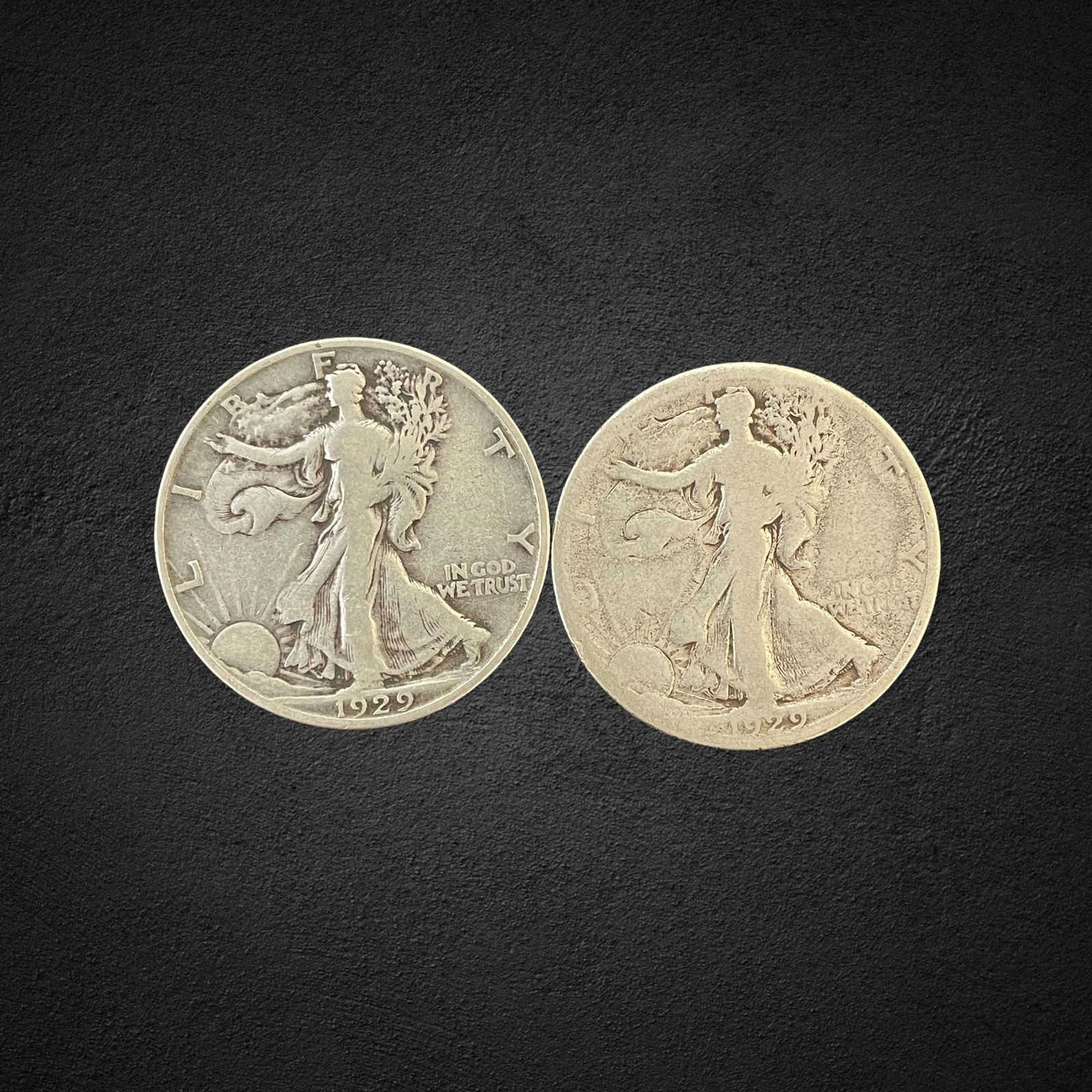 1929 Walking Liberty Half Dollar Silver Coins (1 of 2)