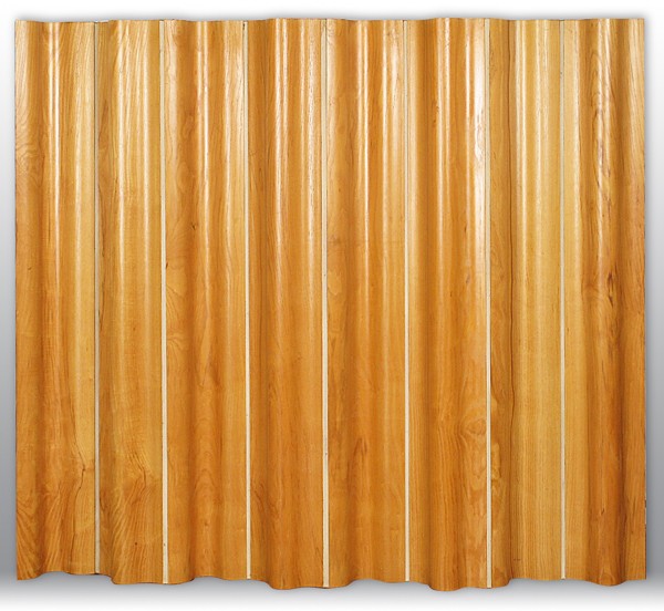 Early Eames FSW - 8 Folding Screen: 1950's eight modeled ash screen connected by original canvas webbing, original finish Artist: Charles and Ray Eames for Herman Miller Size: 57.5 x 10 each panel