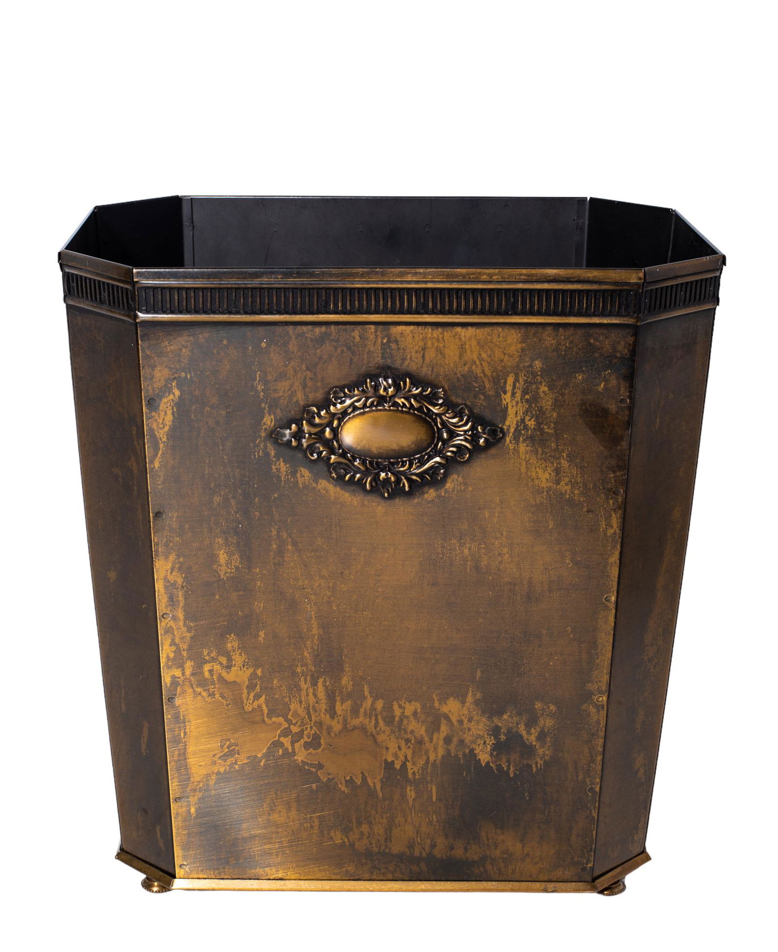 Tell City Weathered Brass Waste Basket (1 of 5)