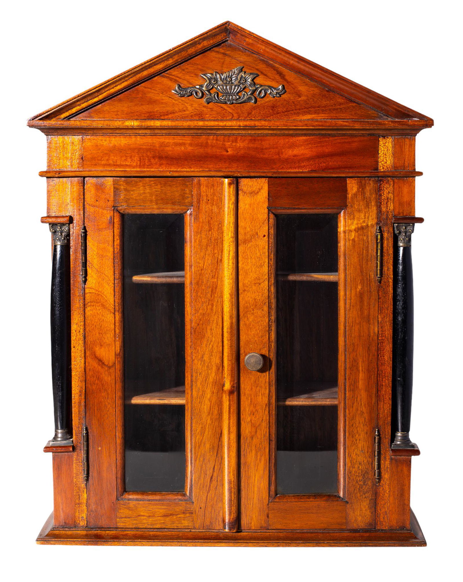 Neoclassical Mahogany Hanging Curio Cabinet (1 of 5)