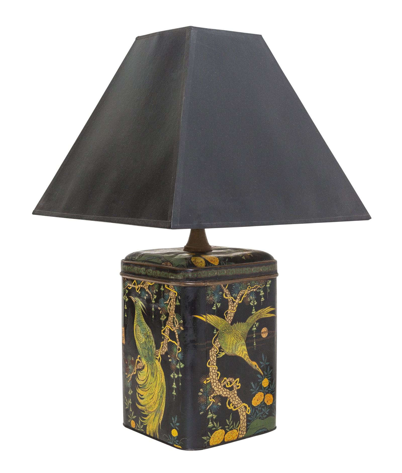 Chinese hand decorated tea caddy lamp (1 of 5)