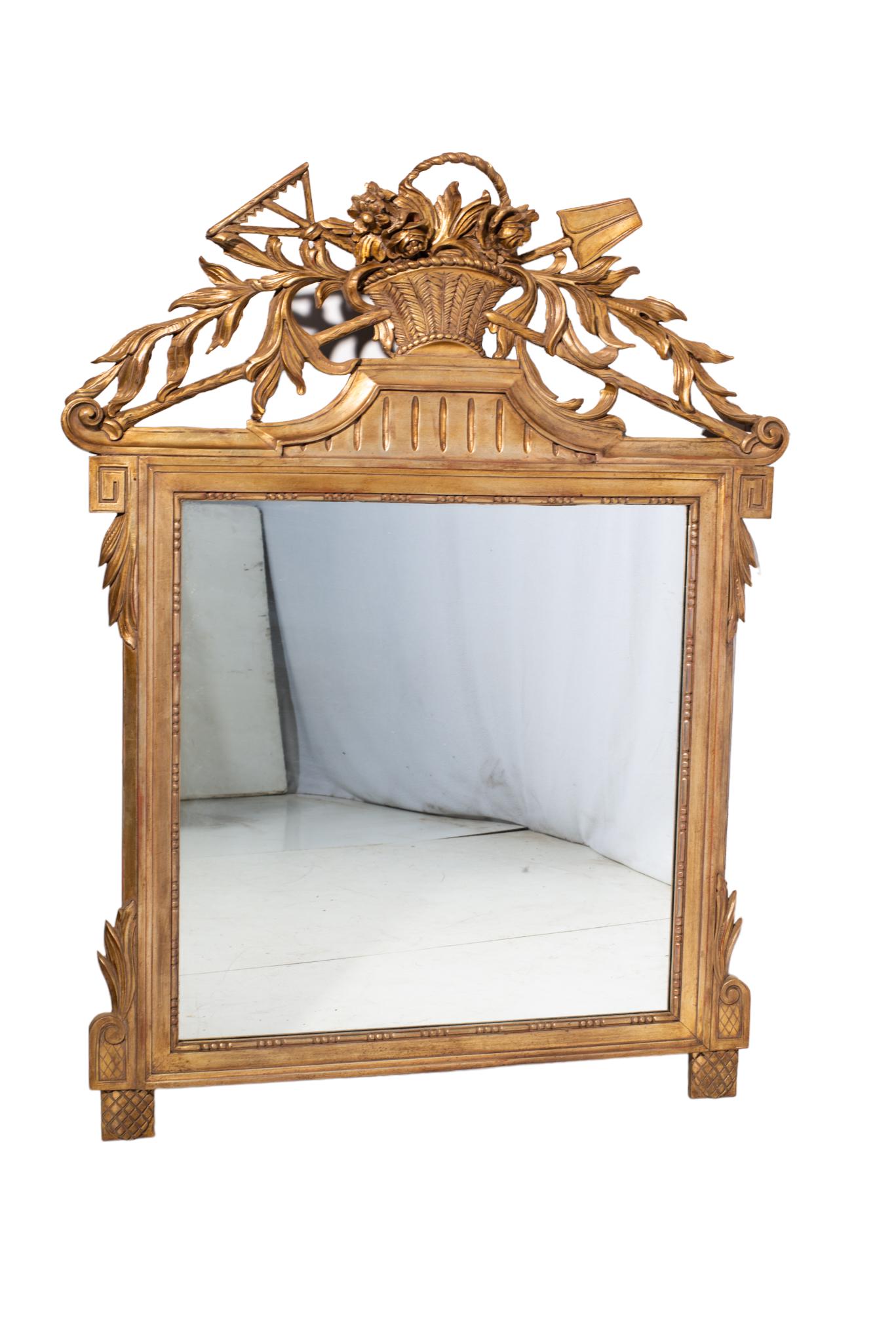 Palladio Carved Silverleaf and Giltwood Mirrow (1 of 3)