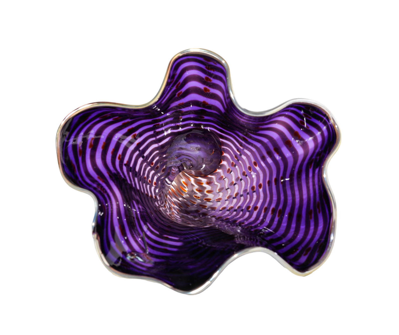 Dale Chihuly Style Hand Blown Glass Shell (1 of 5)