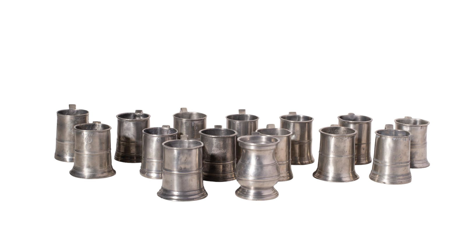 Assembled Pewter Mugs (1 of 8)