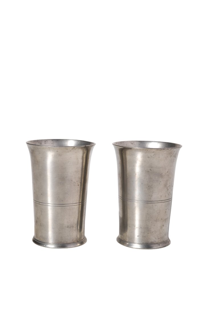 Pair of Boardman and Hart Pewter Cups (1 of 3)