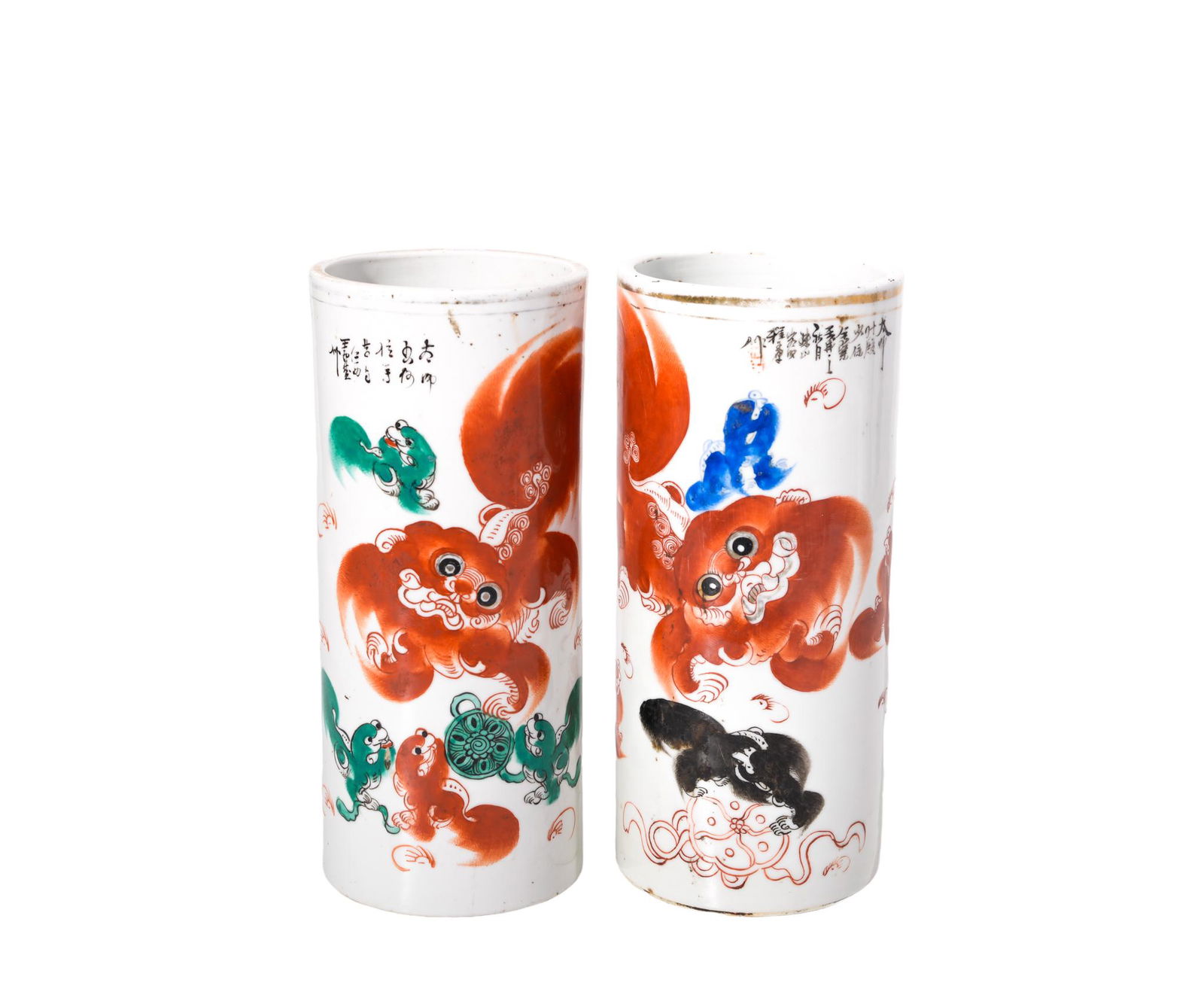 Signed Chinese Calligraphy Brush Holders (1 of 7)