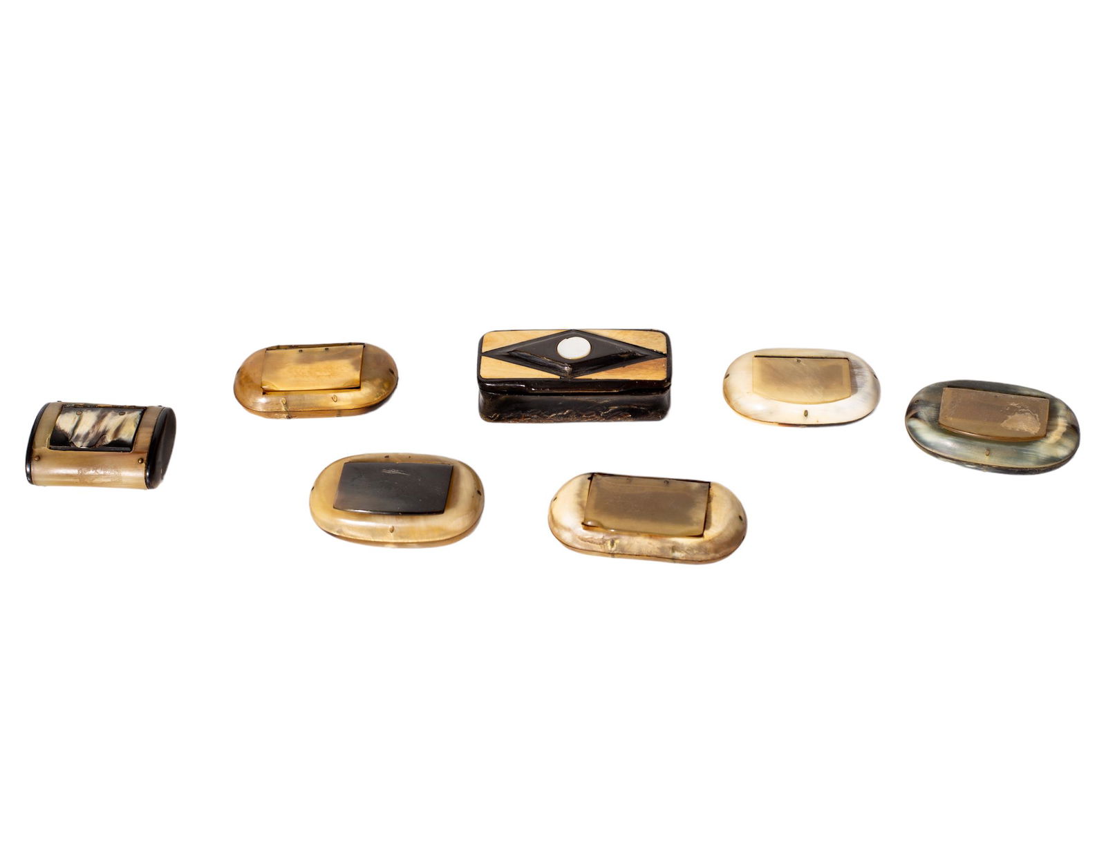 Assembled 18th and 19th Century Horn Snuff Boxes (1 of 5)
