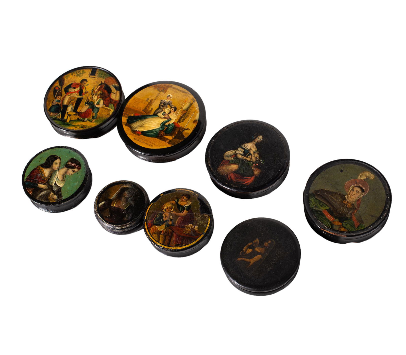 Assembled 18th and 19th Hand Painted Snuff Boxes (1 of 4)