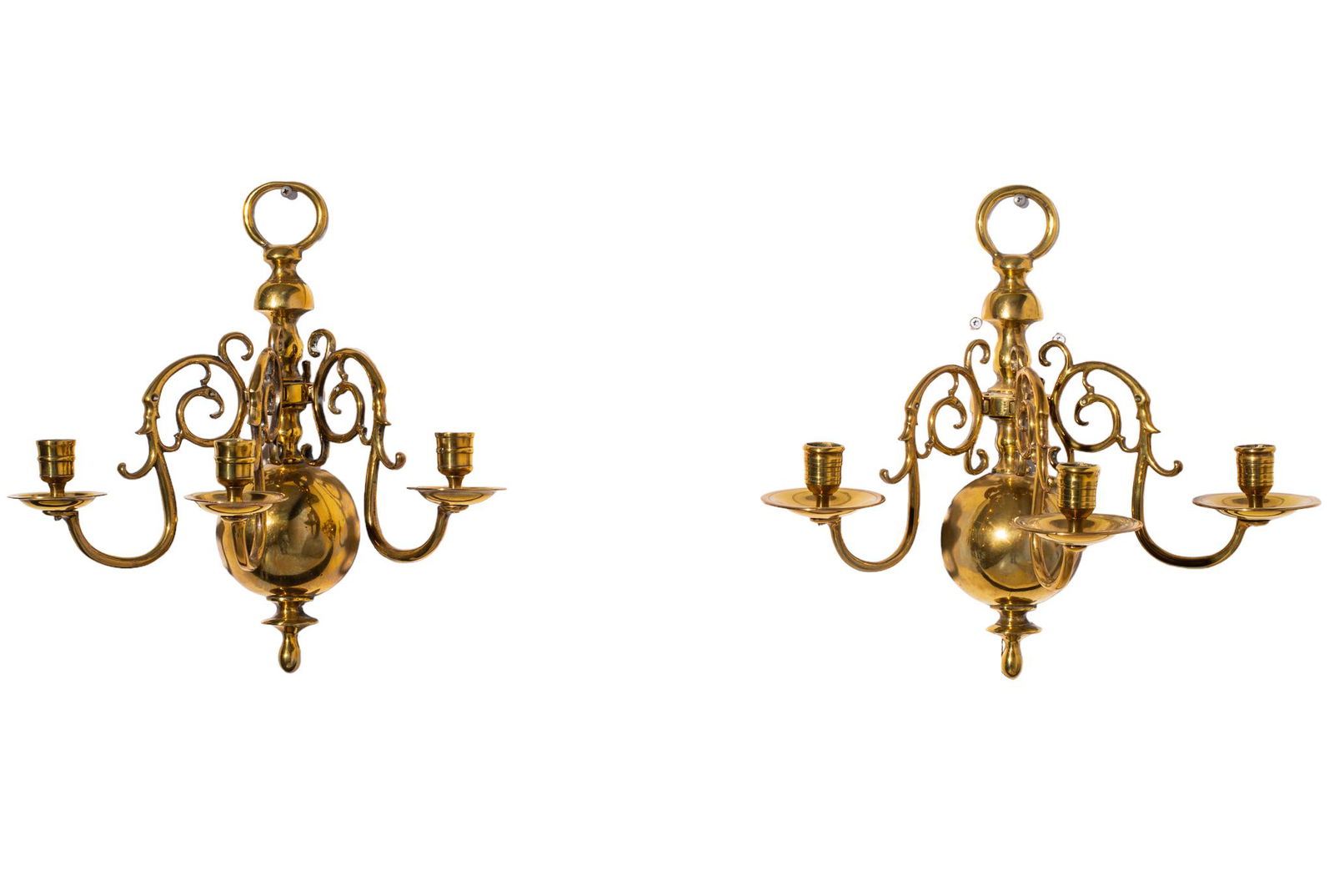Early 19th Century Georgian Brass Vasiform Wall Sconces (1 of 5)
