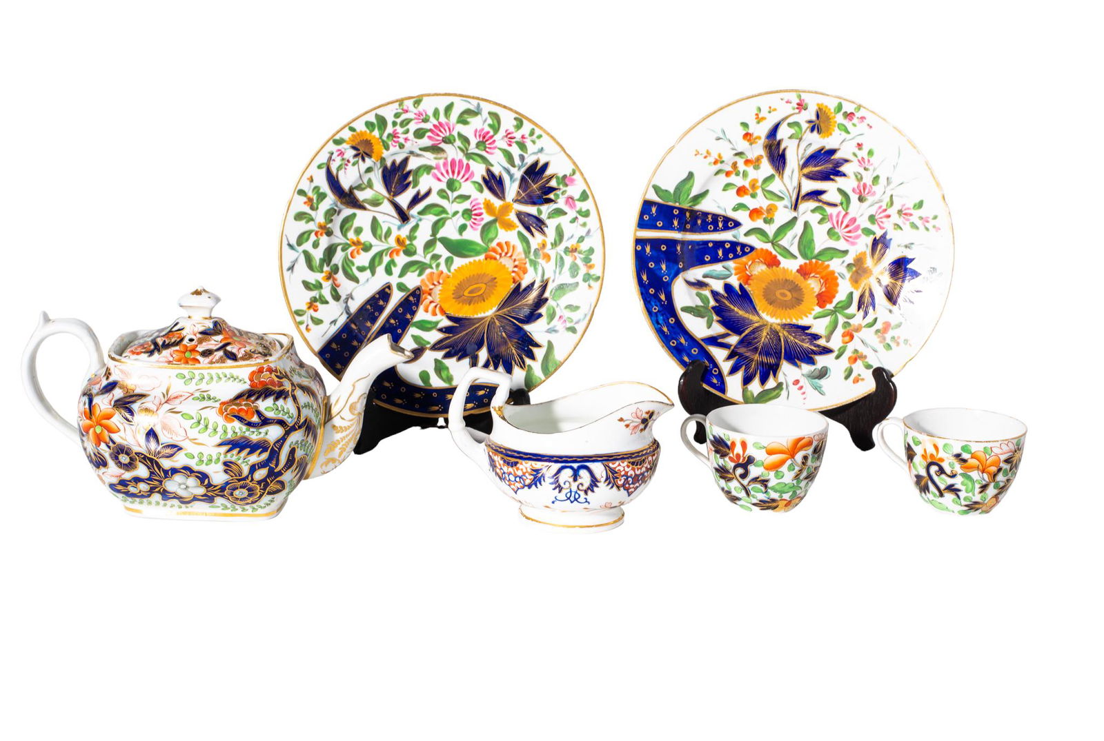 Assembled 19th Century Coalport Plates and Royal Crown Derby (1 of 12)