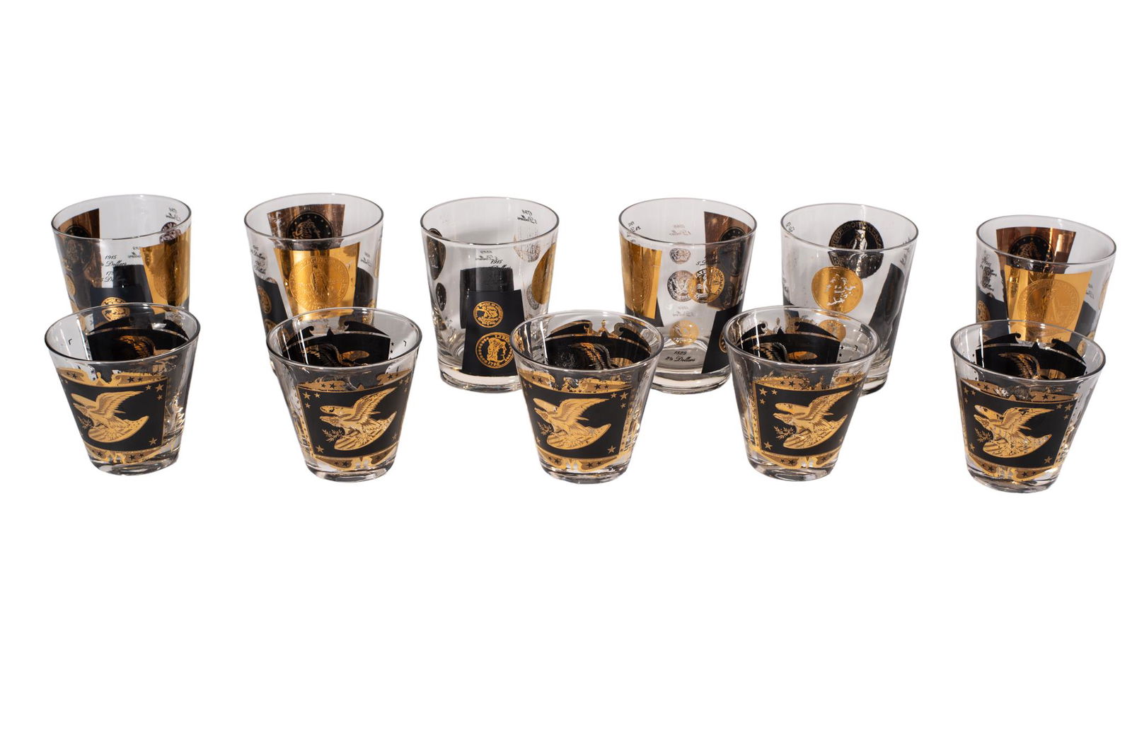 Libbey Glass Co. Coin and Eagle Glasses (1 of 4)