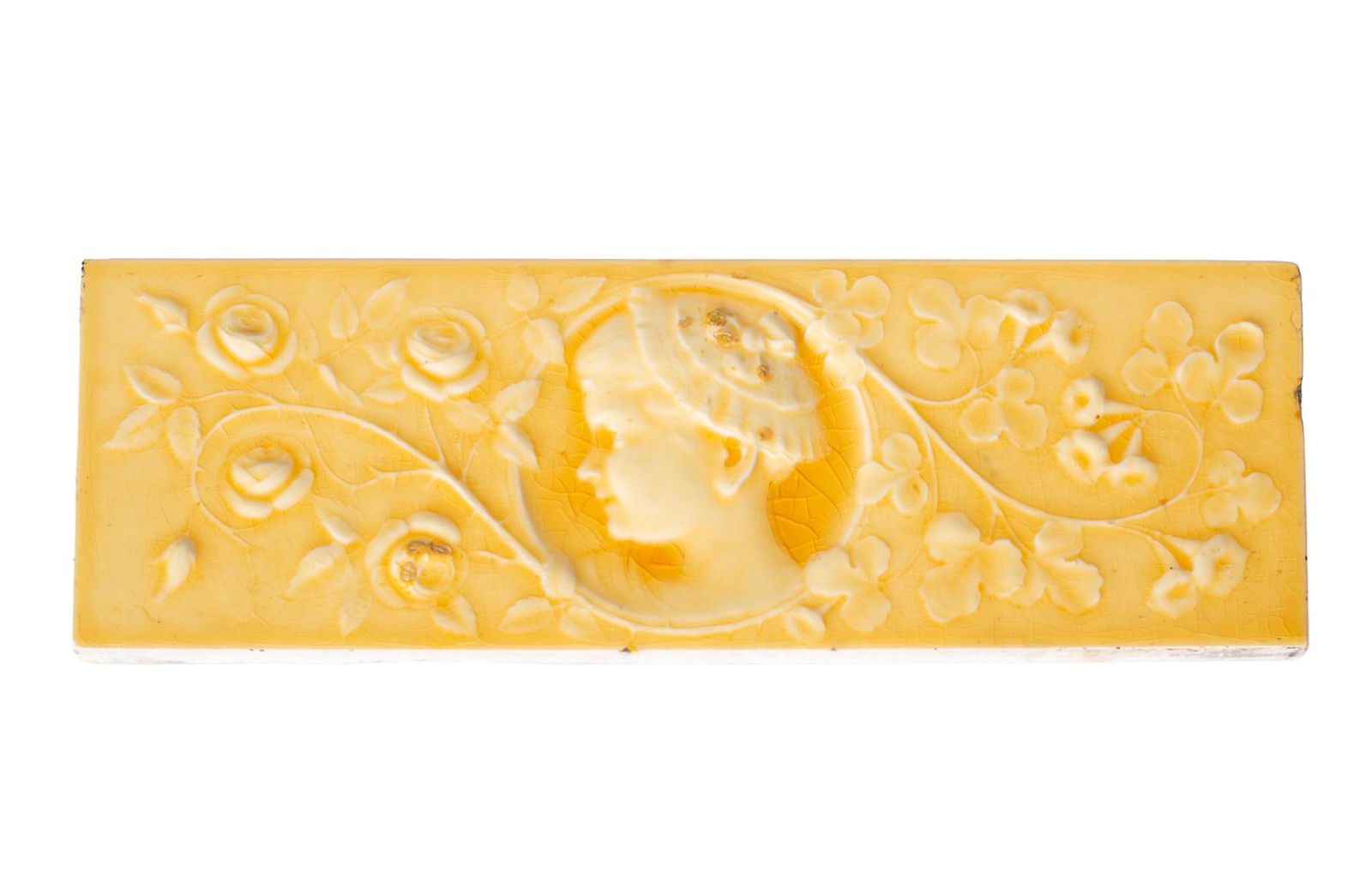 Architectural Tile Plaque with Embossed Head (1 of 3)