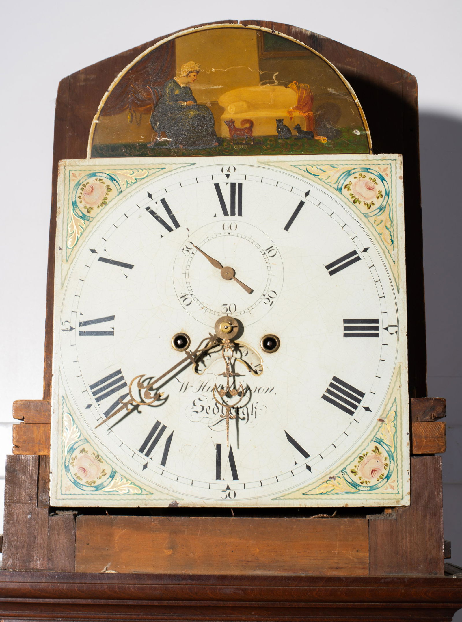 Georgian Mahogany Inlaid W. Hutchinson Longcase Clock (1 of 12)