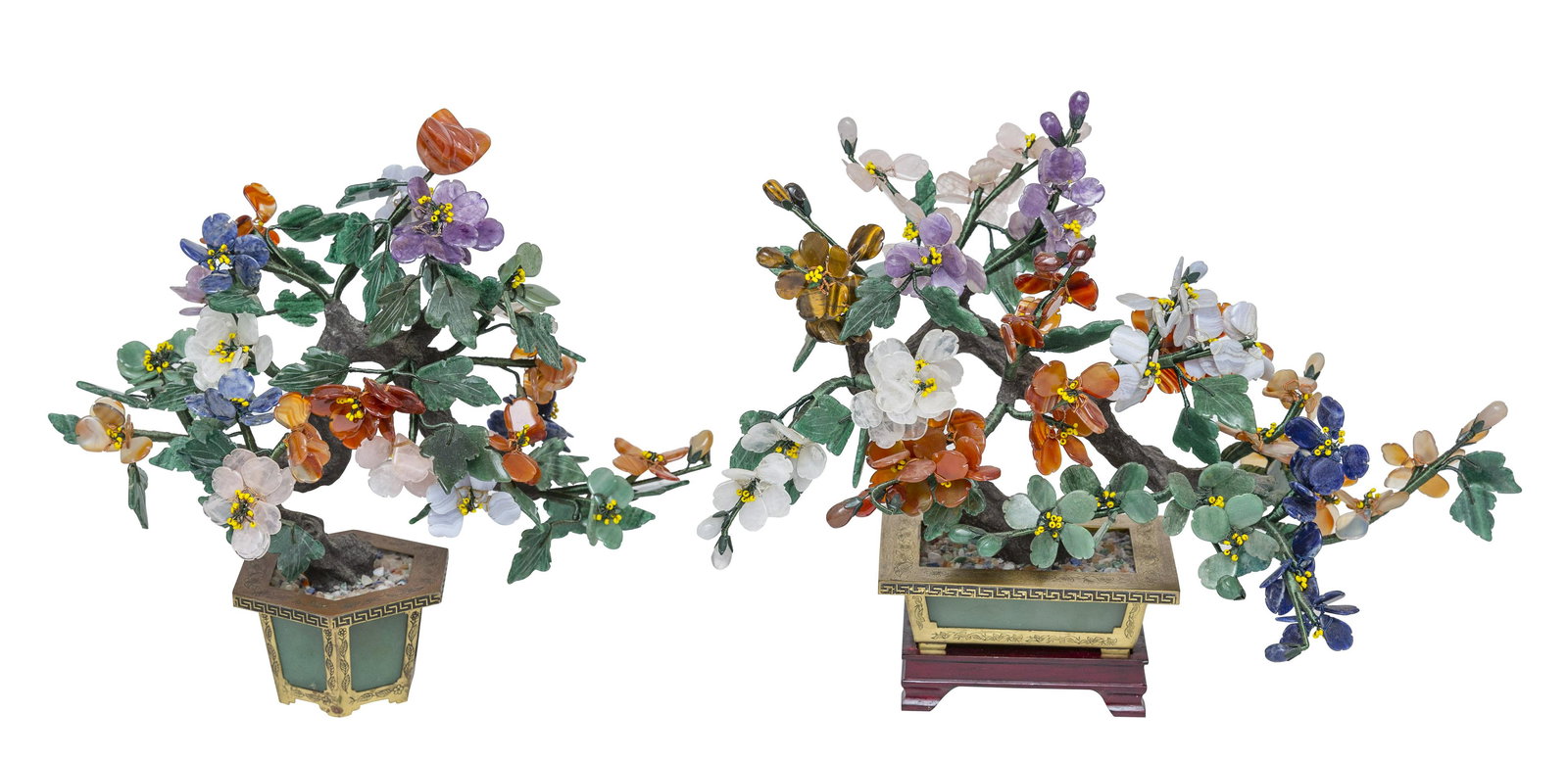 Jade & Brass Bonsai Trees (1 of 7)