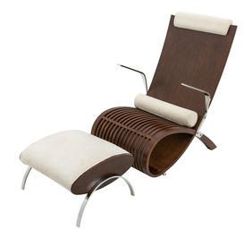 Art Deco Revival Lounge Chair and Ottoman (1 of 12)
