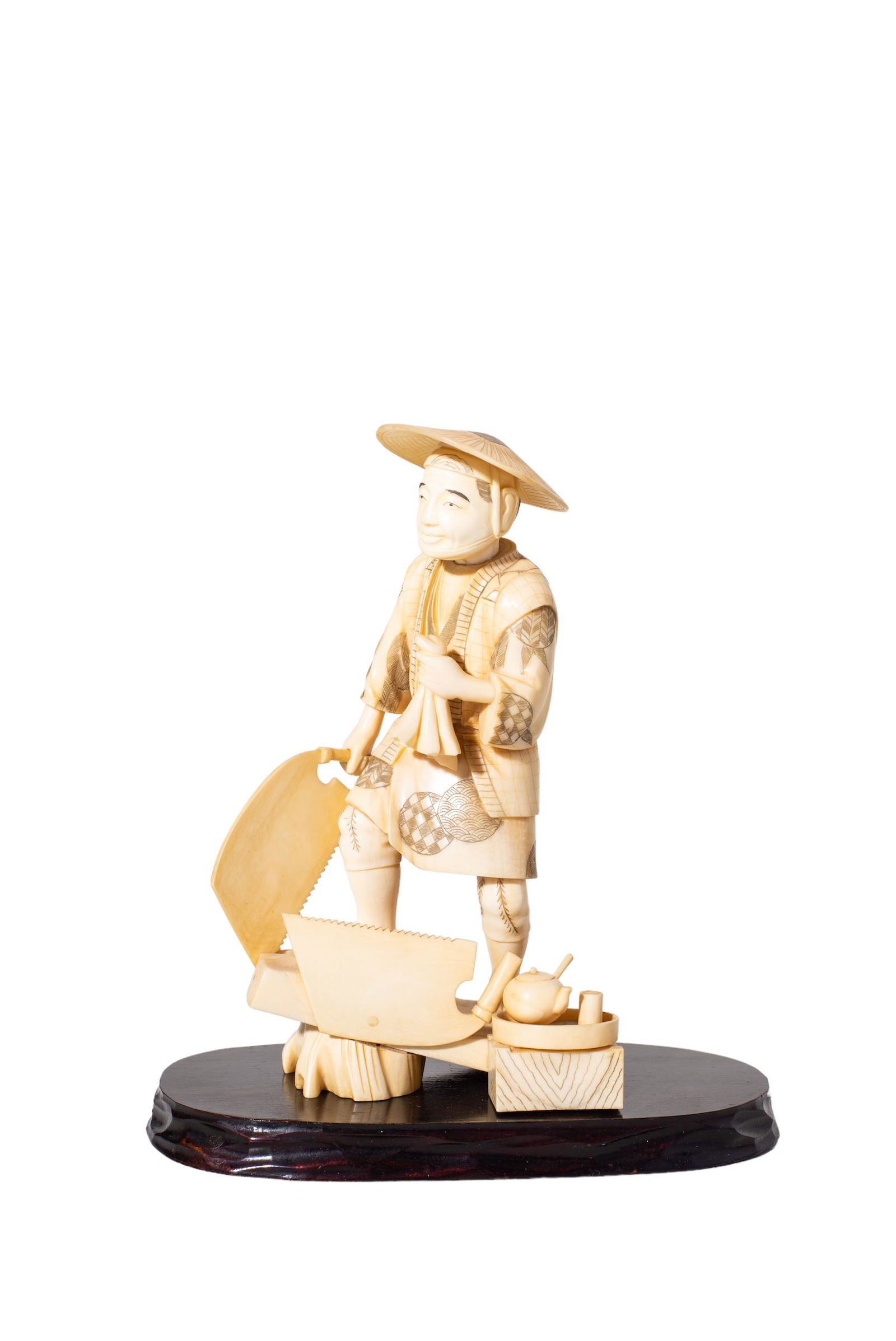 Signed Japanese Carved Sculpture (1 of 4)