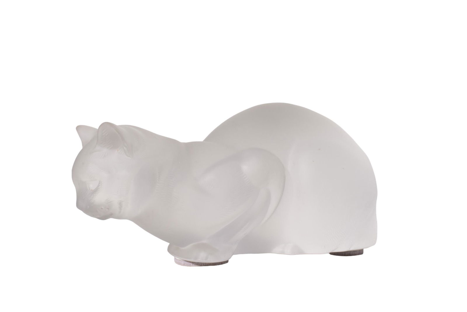 Lalique French Crystal Cat Sculpture (1 of 6)