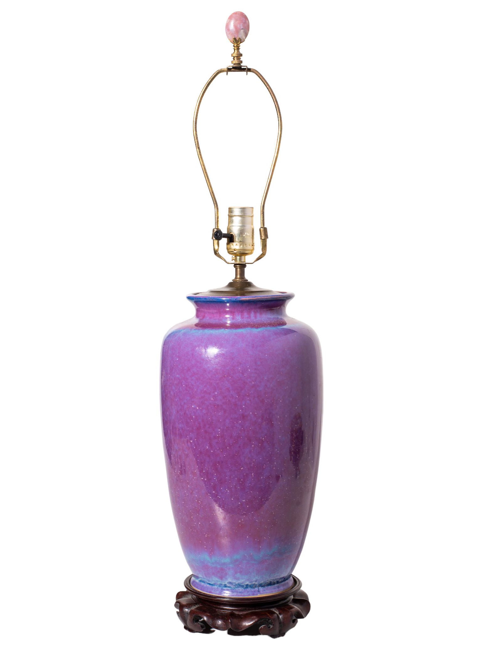 Chinese Glazed Stoneware Table Lamp (1 of 4)