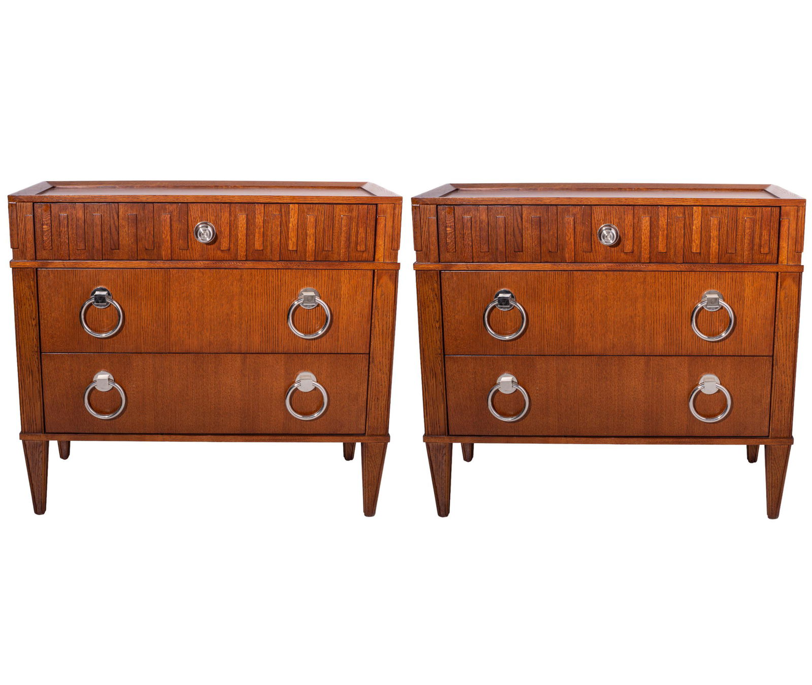 Global Views Oak Bedside Chests (1 of 8)