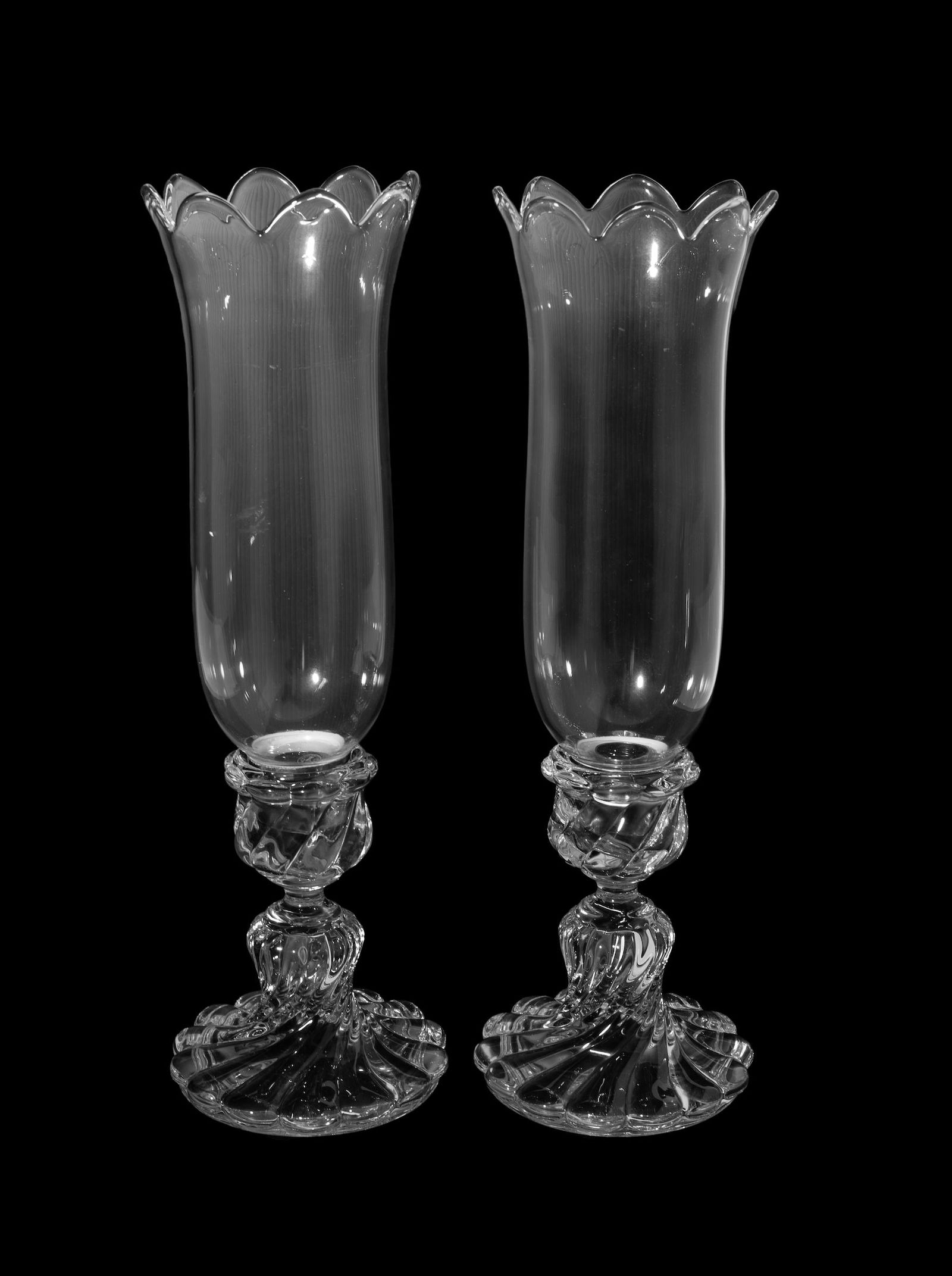 Baccarat Candlesticks with Shades (1 of 4)