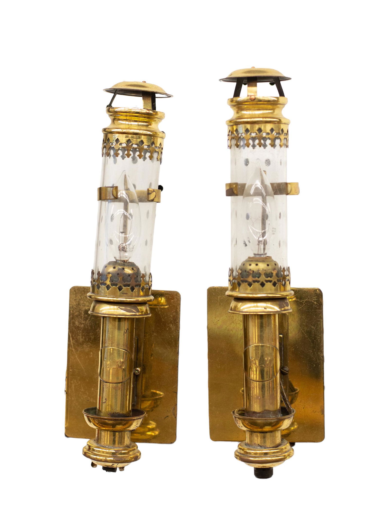 Poyard Paris "PLM" Railroad Lantern Sconces (1 of 6)