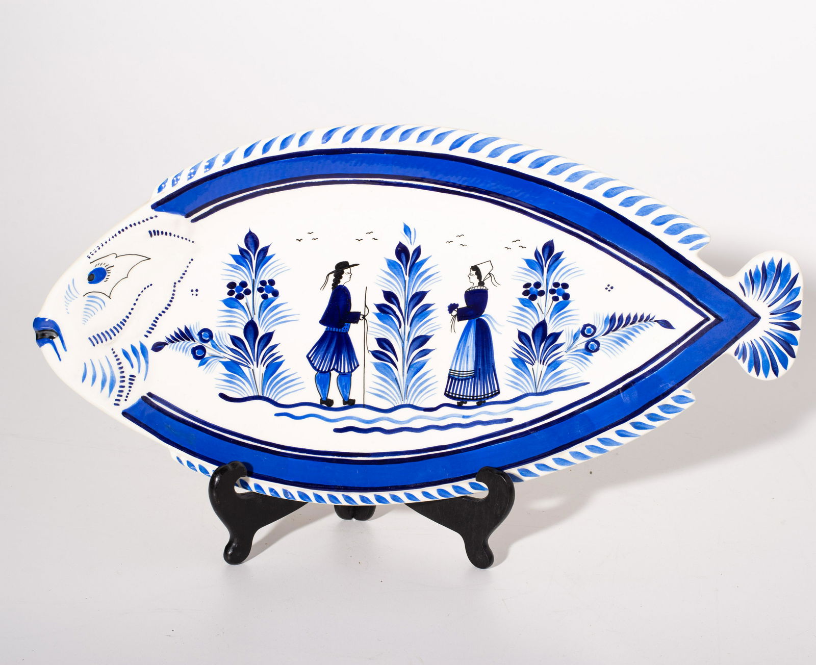 Vintage Henriot Quimper Faience Fish Platter D5776 (1 of 4)