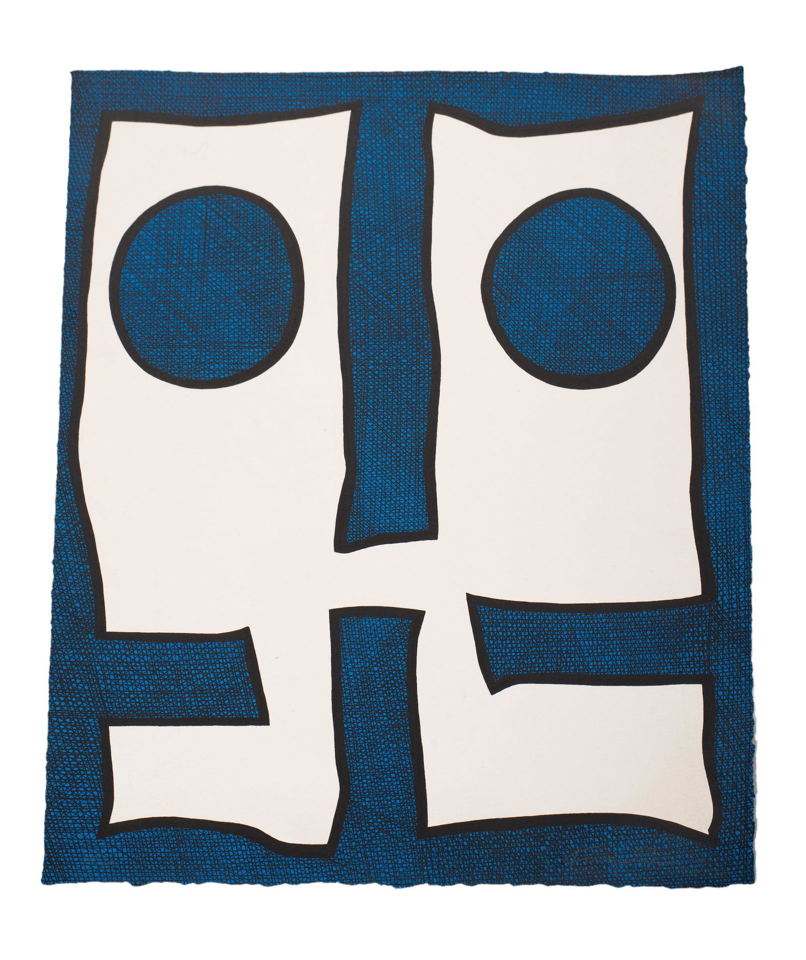 Michael Knigin (Born 1942) Silkscreen (NY, Conn): Silkscreen on woven paper. Untitled 1967. Signed and numbered lower margin. Sheet size-20h x 15 3/4w