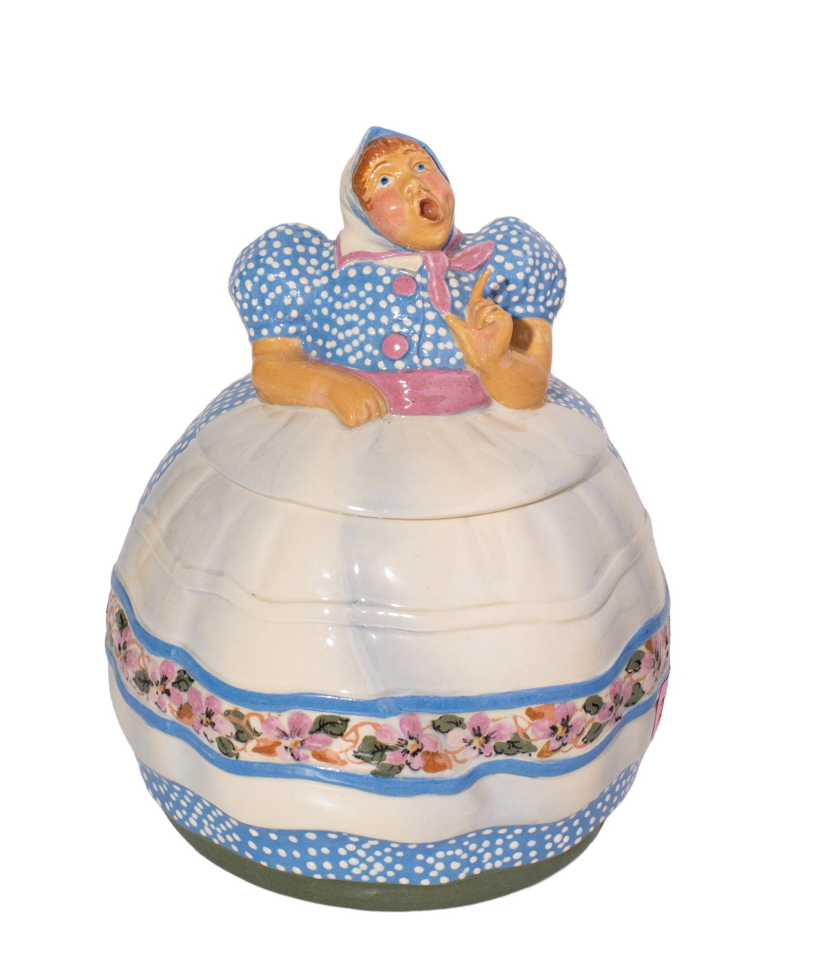 Original Helen's Tat-L-Tale-Jar: Cookie jar, 1940. Manufacture mark to underside. 8w x 10h