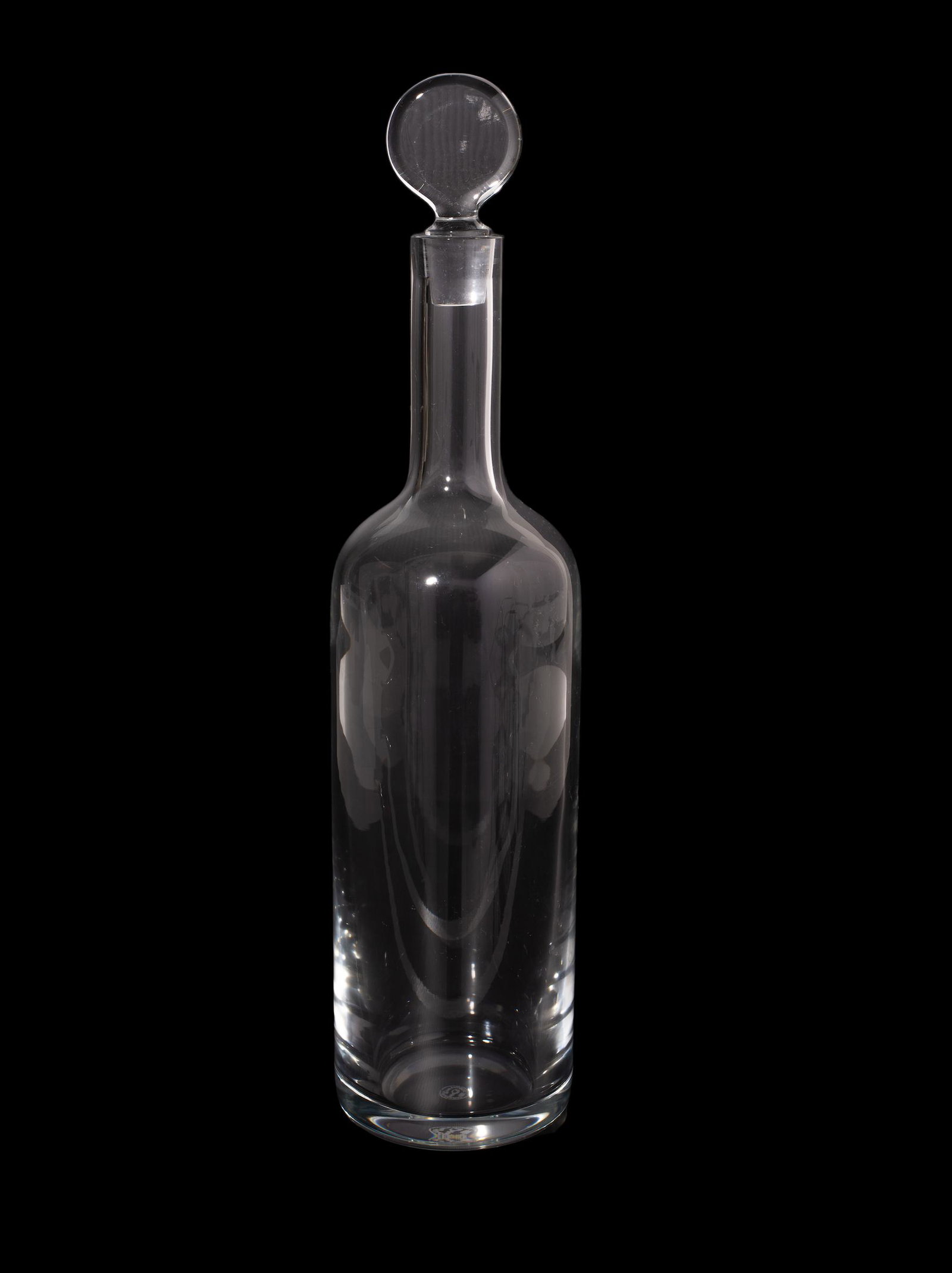 Baccarat French Crystal Decanter: FreAcid etched signature to underside. 14h