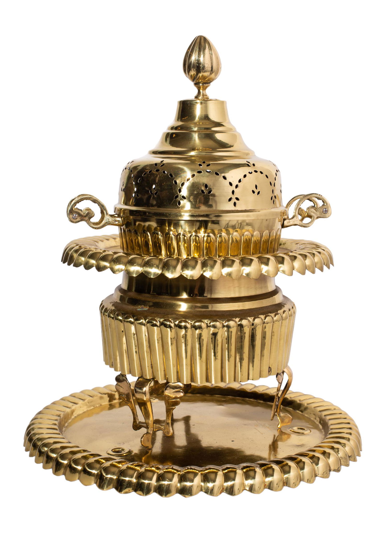 Large Middle Easter Polished Brass Insence Burner (1 of 4)