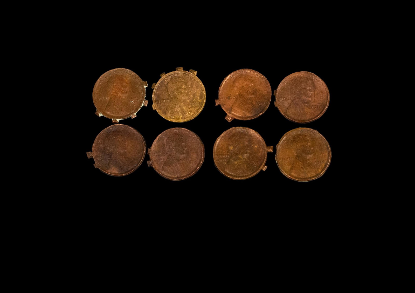 1914 D Wheat Pennies: (8) 1914 D Pennies, as is