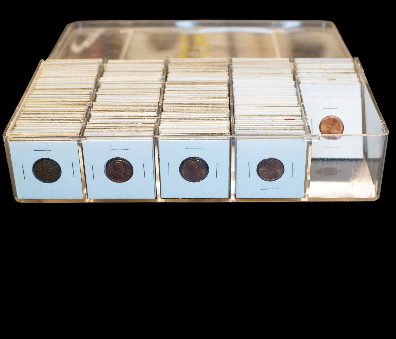 Large Collection of Encased US Pennies Plus (1 of 2)