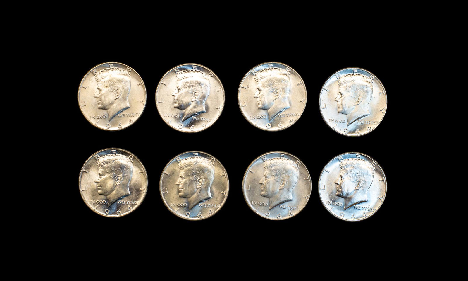 1964 Kennedy Half Dollar Silver Coins (1 of 2)