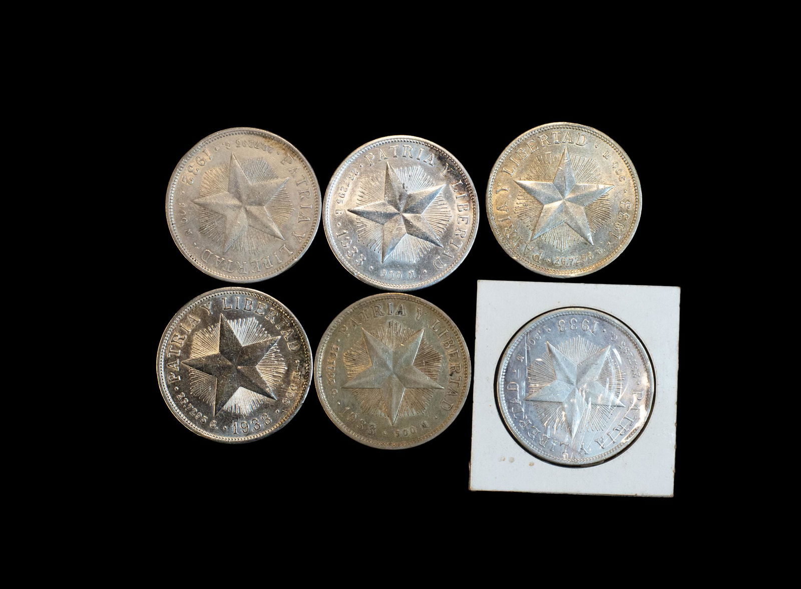 1933 Cuba Un Peso Silver Coin Group (1 of 2)