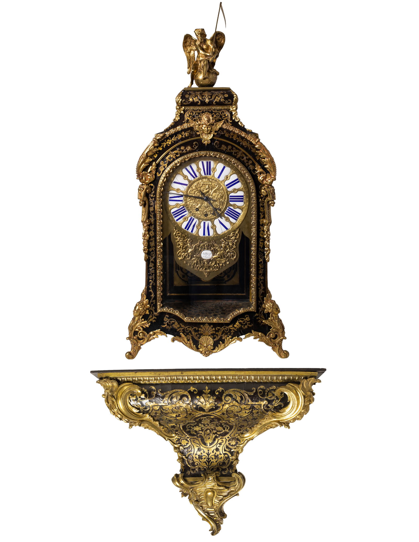Regency Style Gilt Bronze Mounted Boulle Marquetry Bracket Clock (1 of 18)