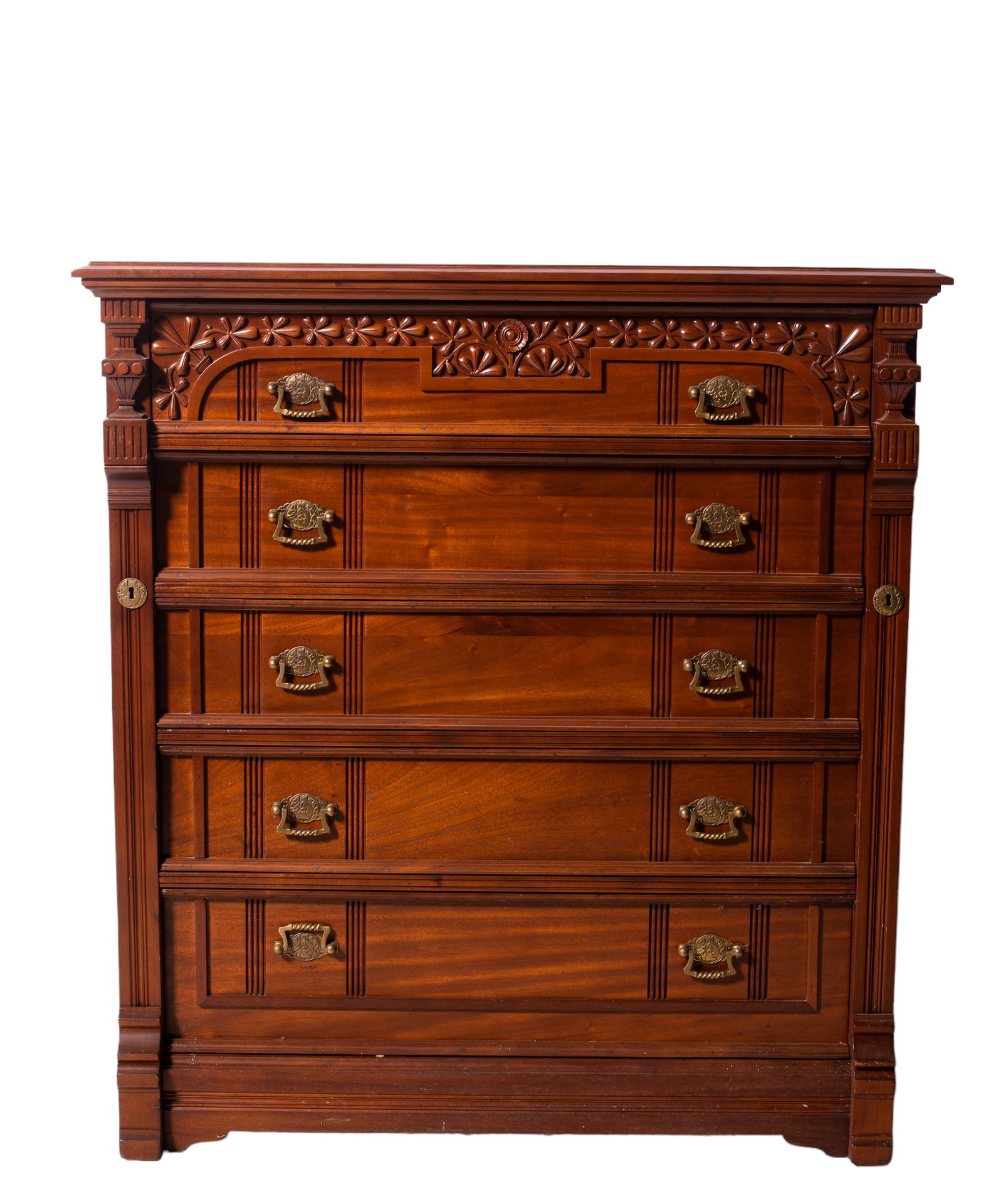 Victorian Cherry Sidelock Chest (1 of 8)