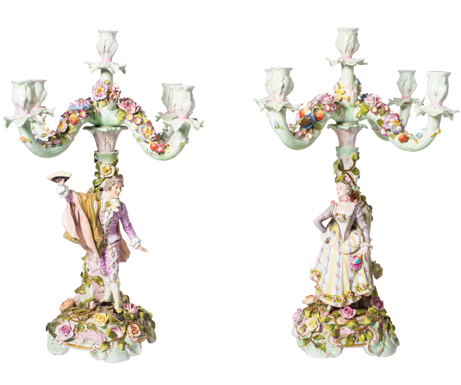 19th Century C.G. Schierholz & Sohn Porcelain Candelabras (1 of 13)