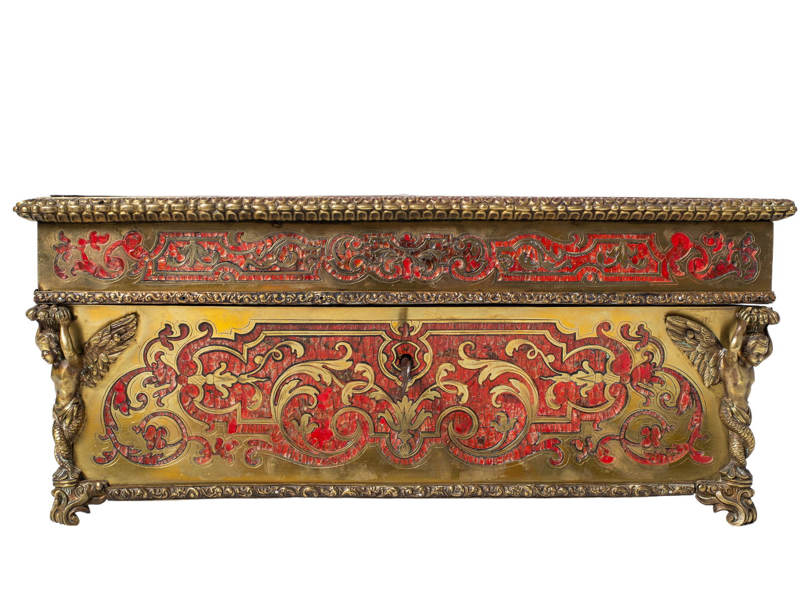 Boulle Brass & Tortoise shell Inlay Table Casket (1 of 6)