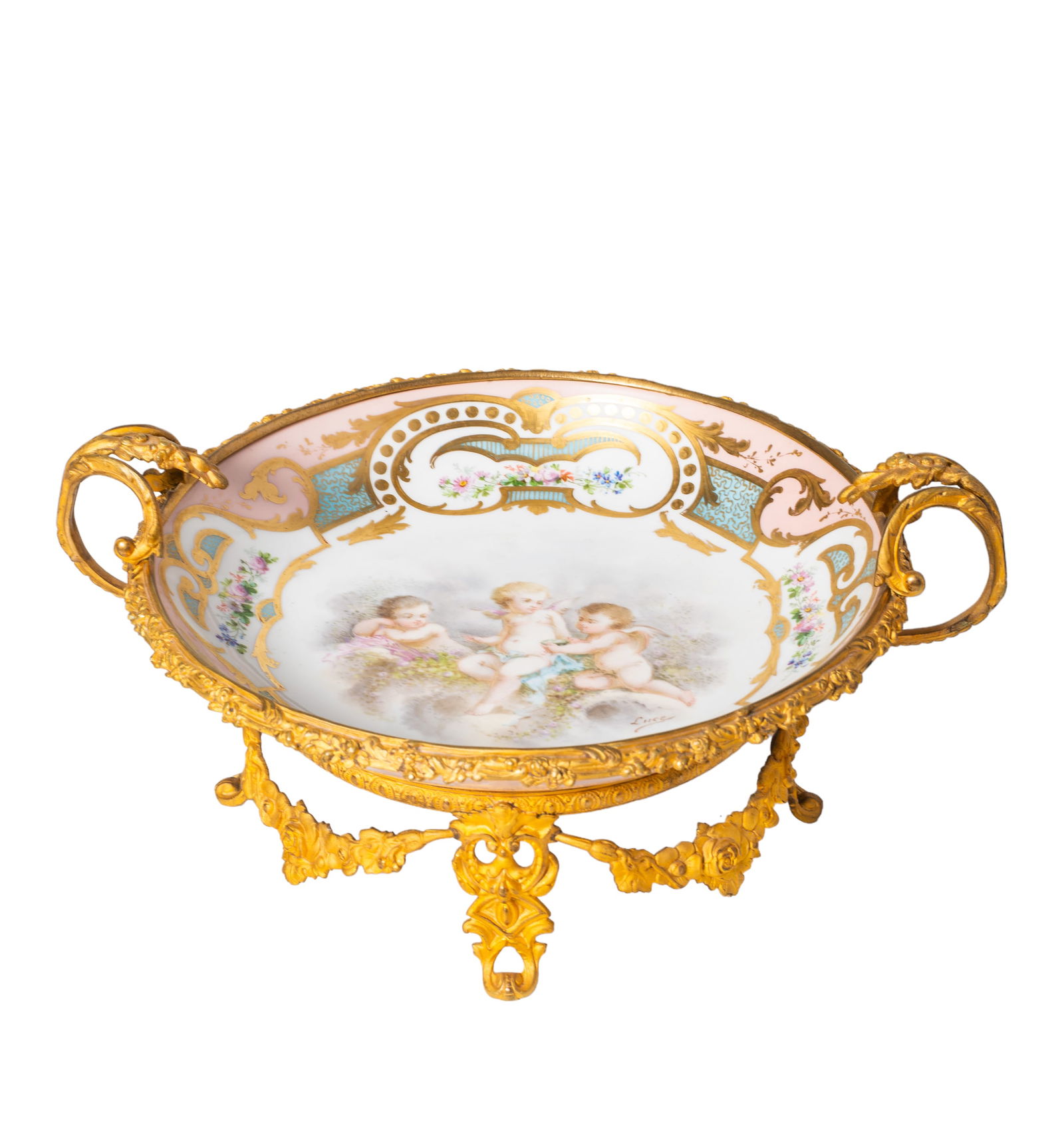 Antique Sevres Porcelain And Gilt Bronze Mounted Bowl (1 of 4)