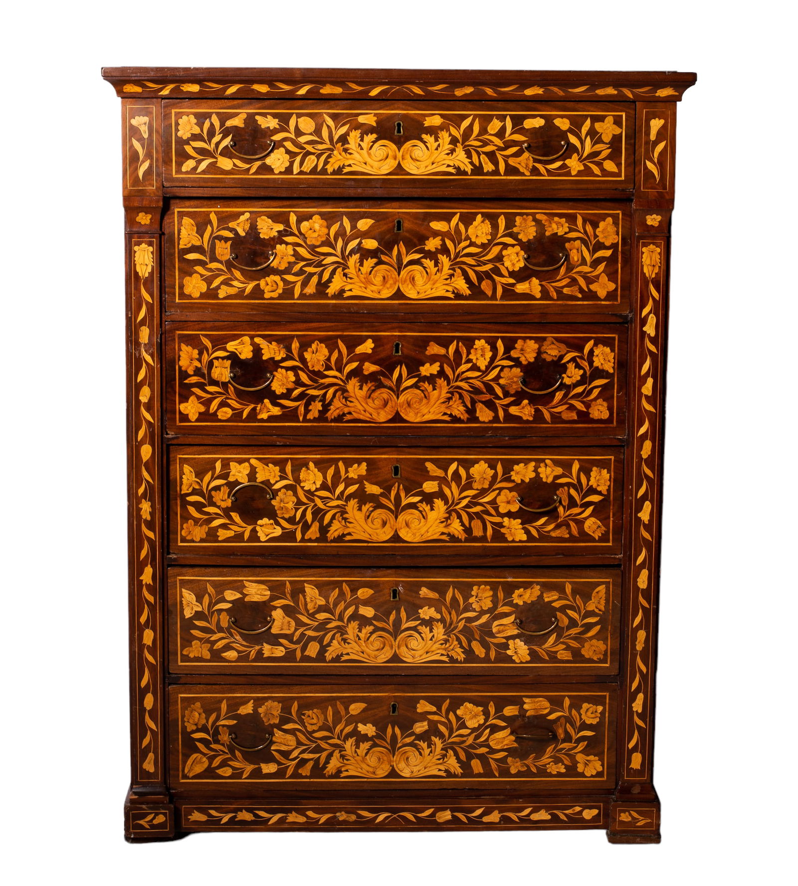 Dutch Marquetry Inlaid Chest (1 of 11)