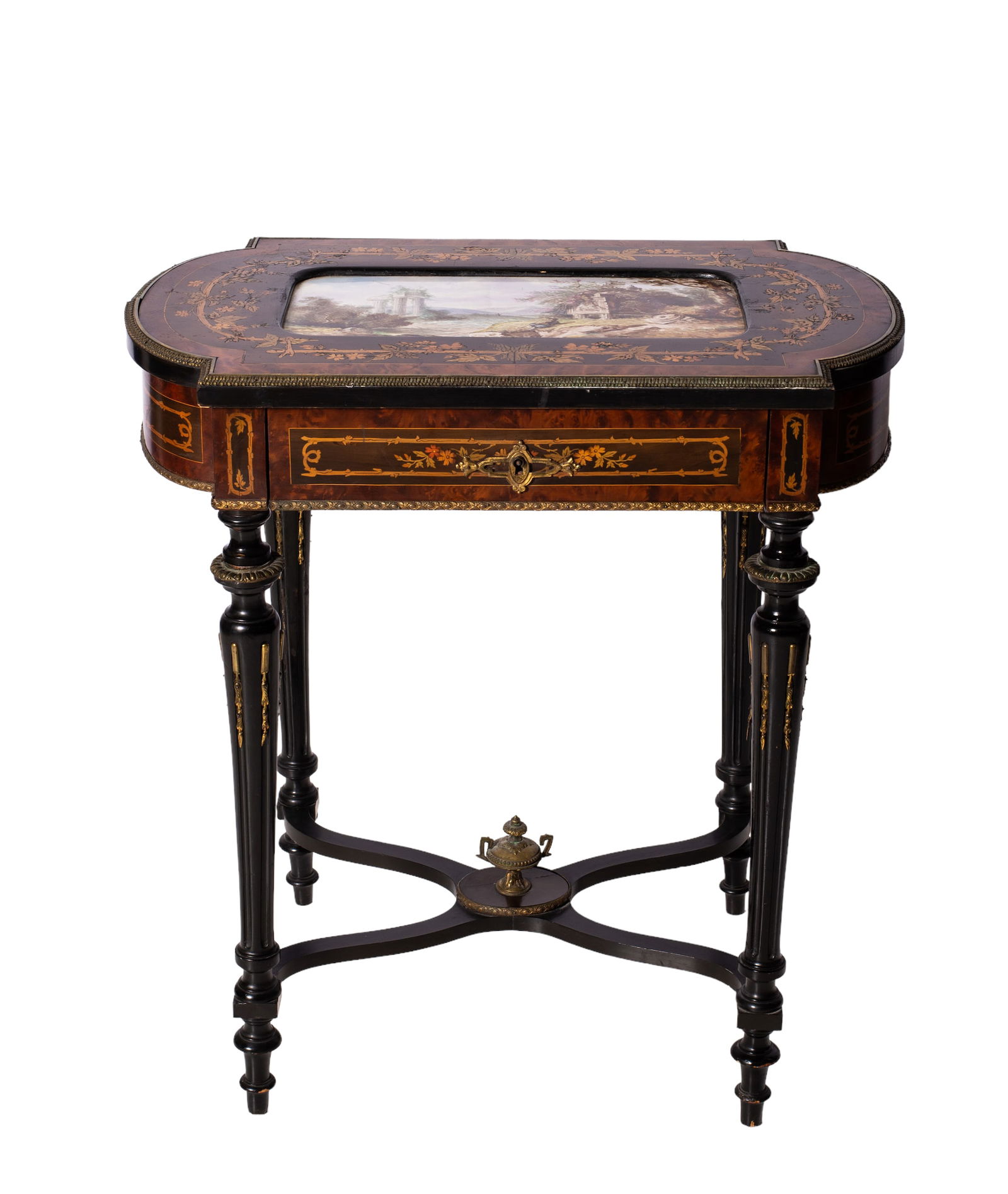 Louis XVI Style 19th Century  Inlaid Stand (1 of 10)
