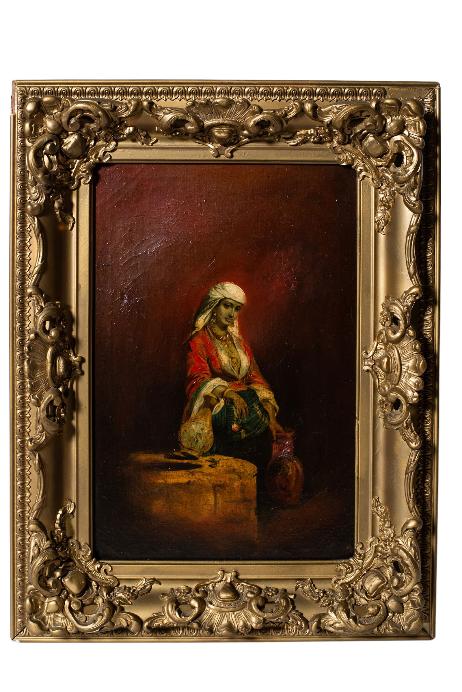 Oil of Persian Lady, Illegible (1 of 3)