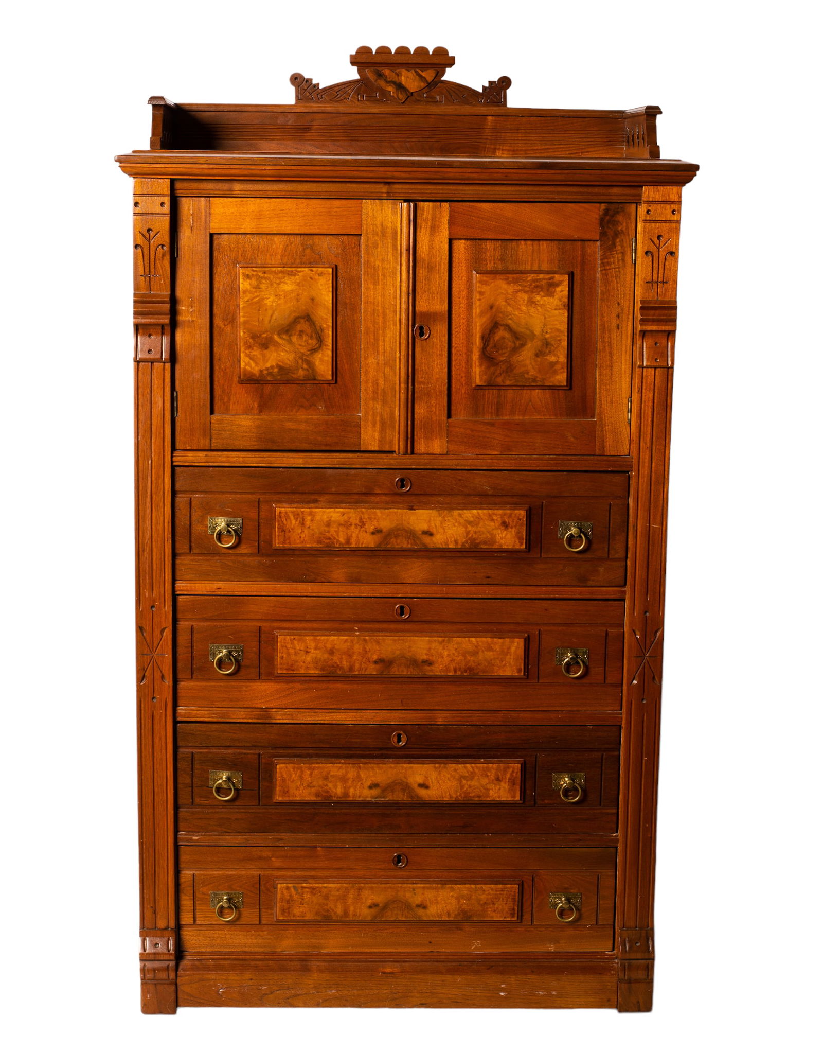 Victorian Walnut Gentlemans Chest (1 of 10)