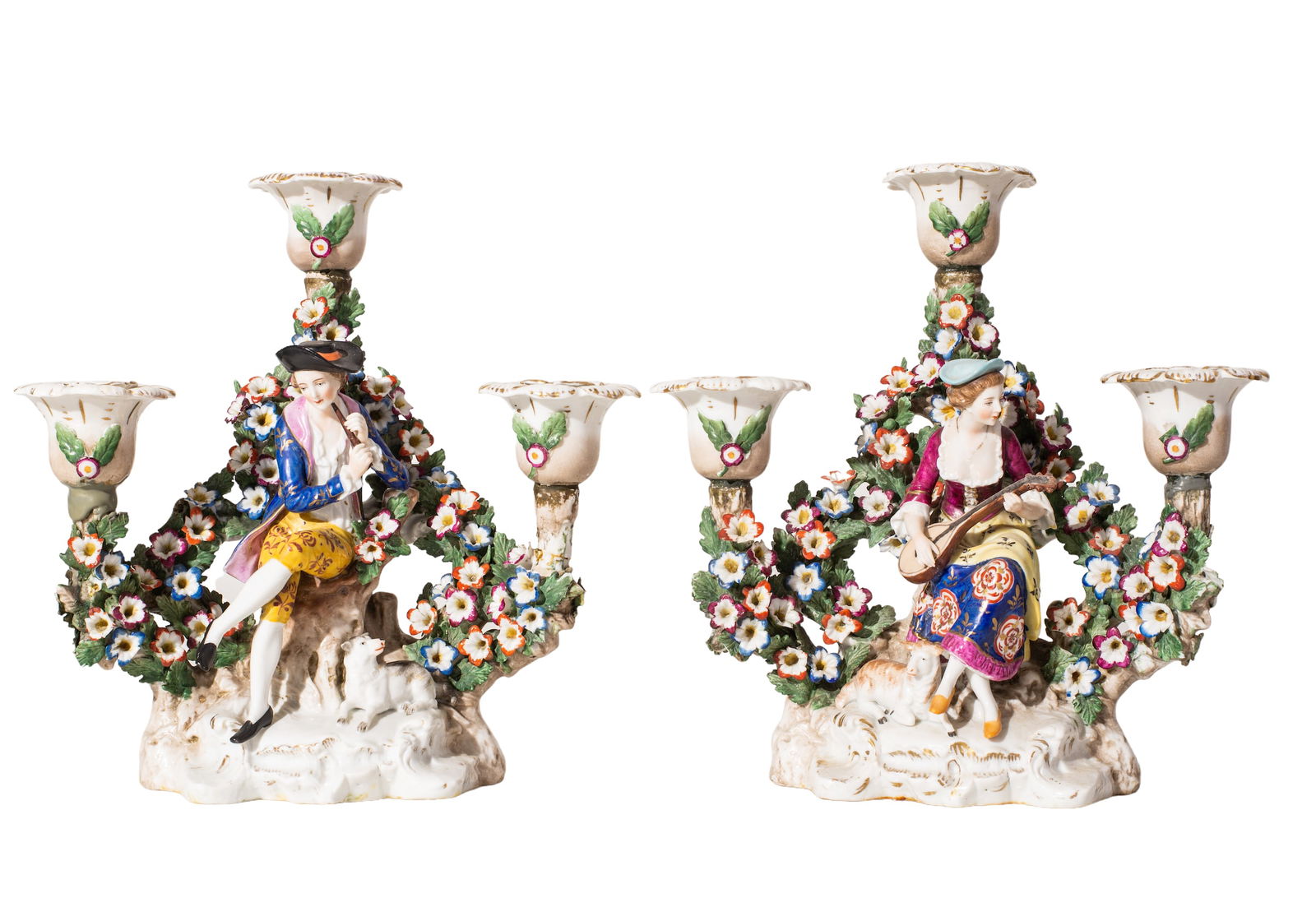 Antique German Porcelain Figural Candelabras (1 of 7)