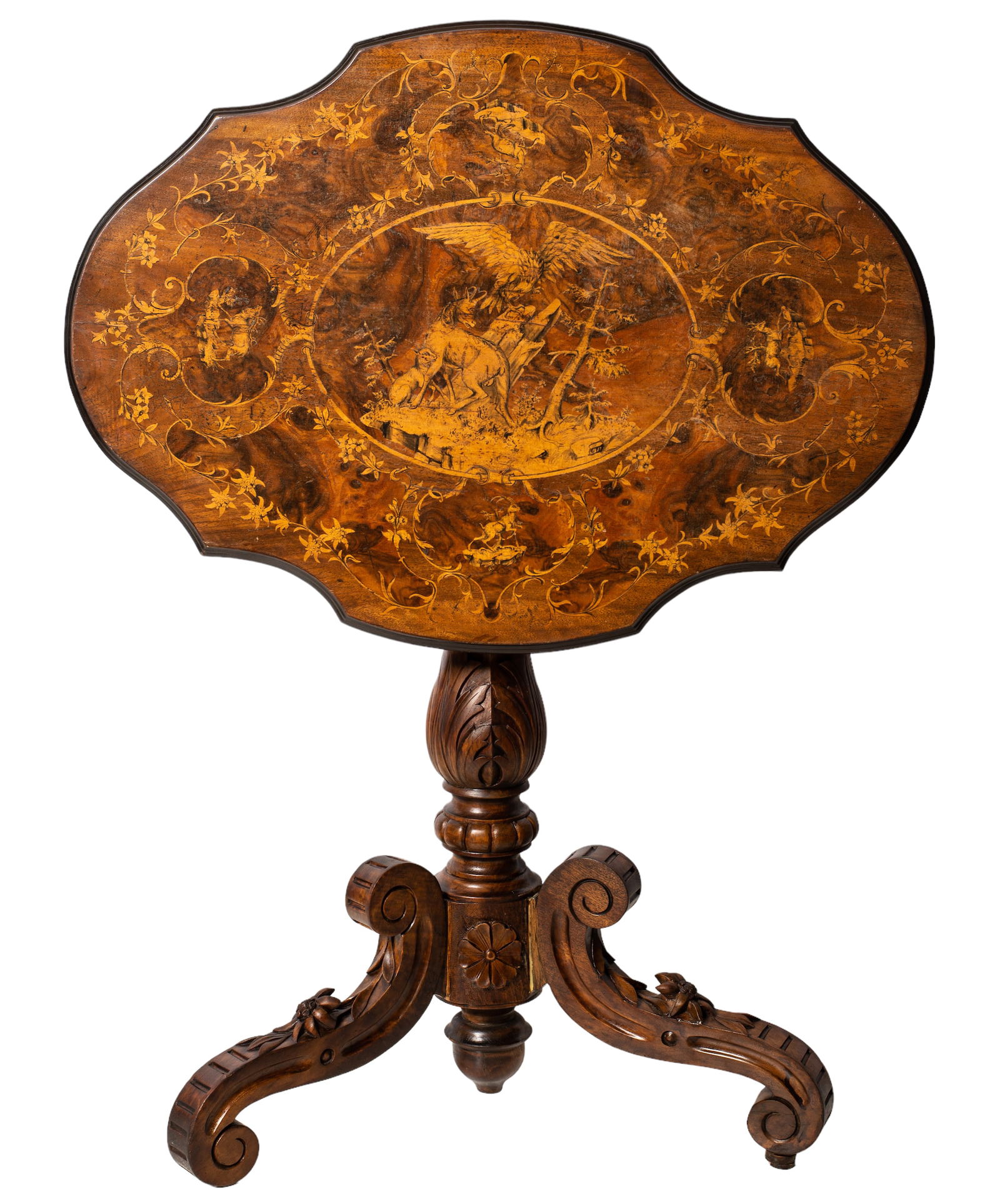 Continental Inlaid Tilt Top Table (1 of 7)