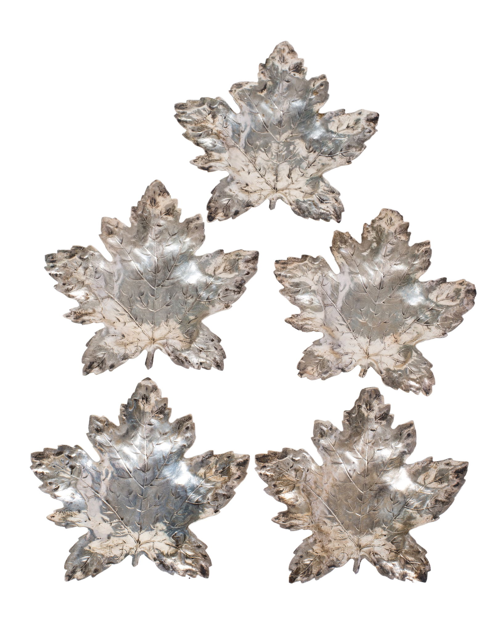 R. Blackington Sterling Silver Maple Leaf Dishes (1 of 3)
