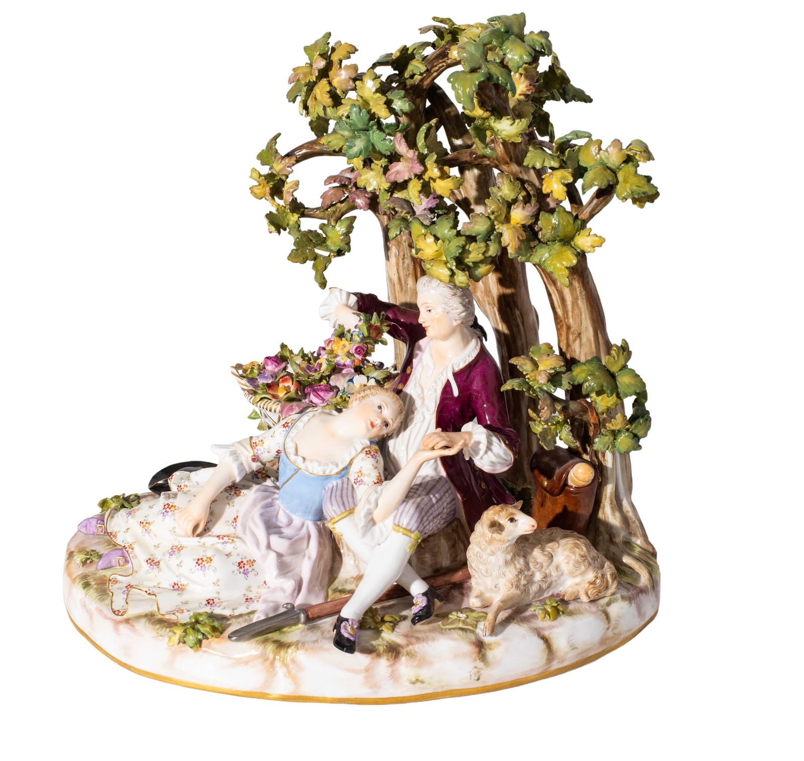 Antique Crossed Sword Meissen Figural Group (1 of 8)