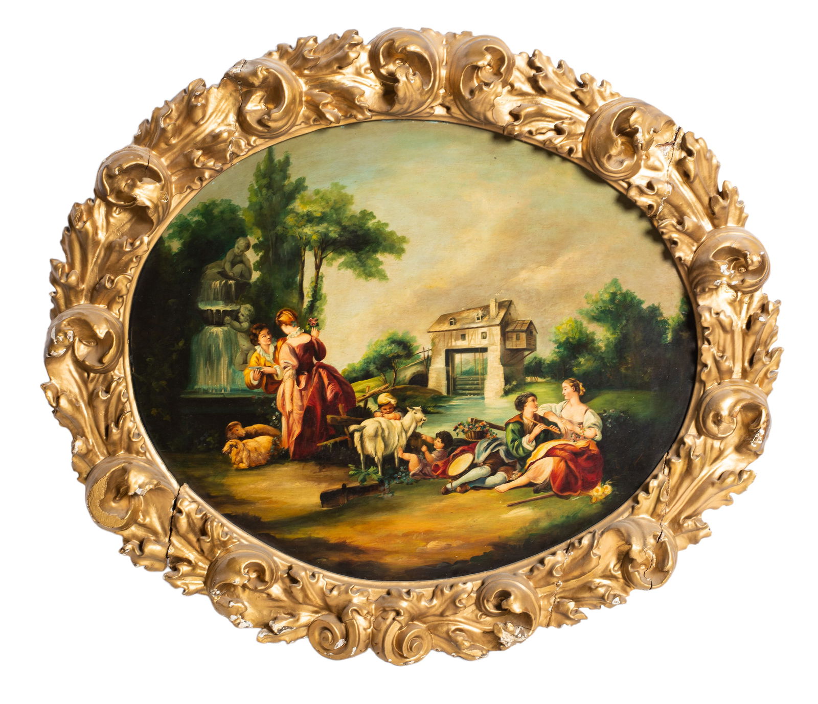 19th Century Scottish Oil Painted in Gilt Acanthus Leaf Frame (1 of 10)