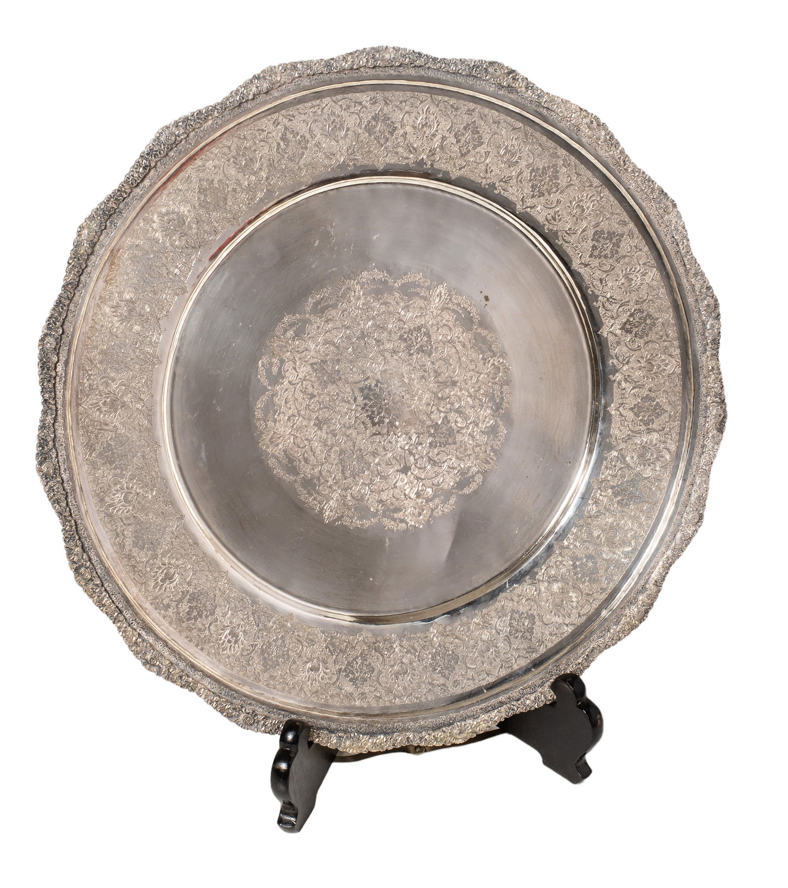 Persian Silver Round Platter (1 of 5)