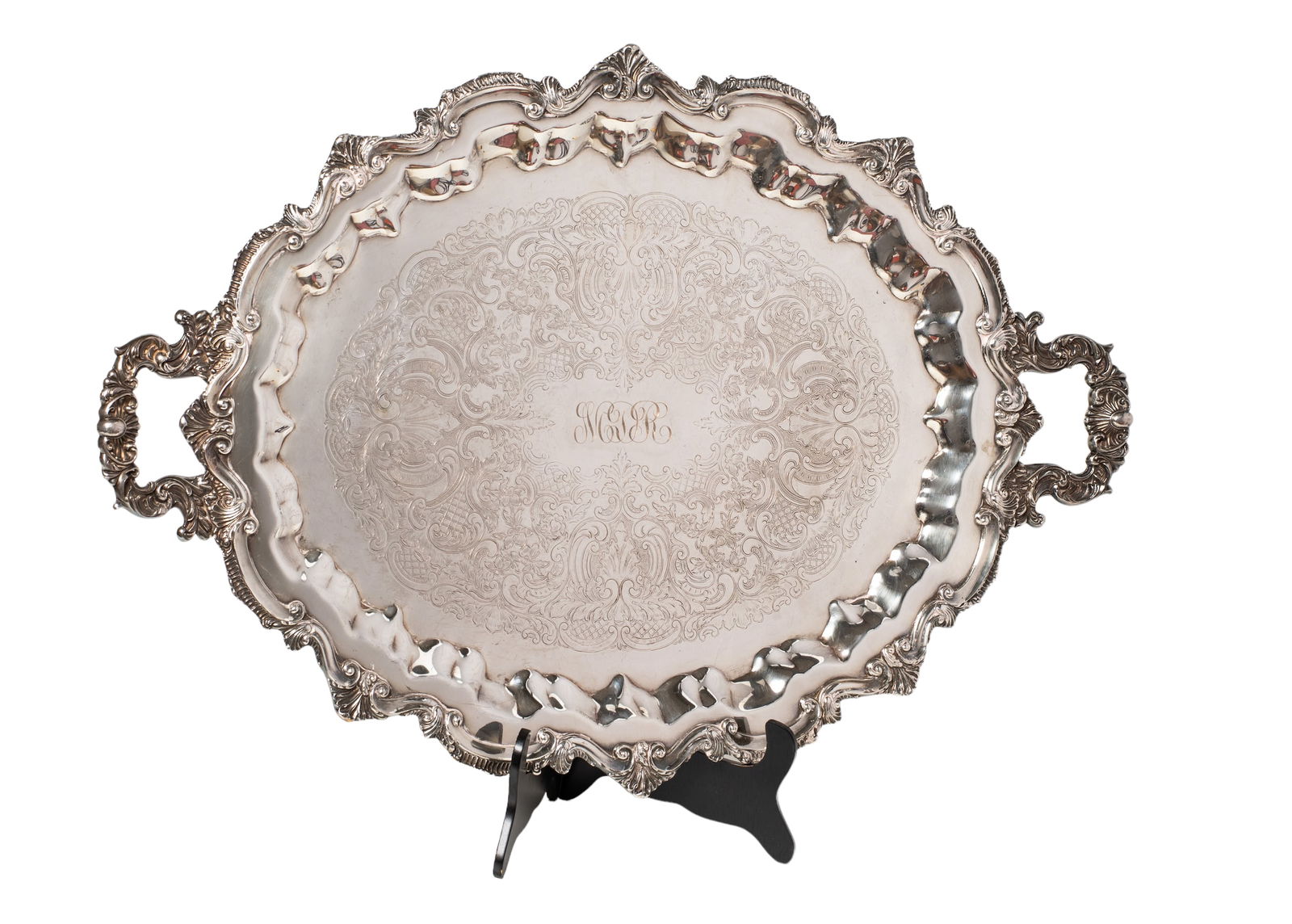 WSB Silver Plated Double Handled Footed Tray #146 (1 of 5)